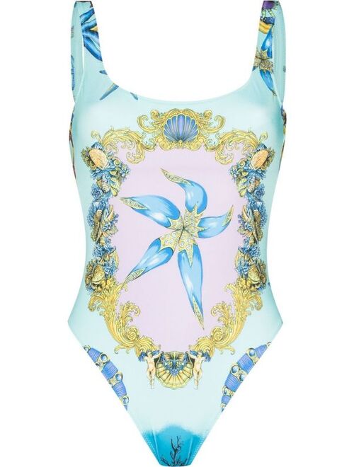 Versace Tresor de la Mer-print swimsuit