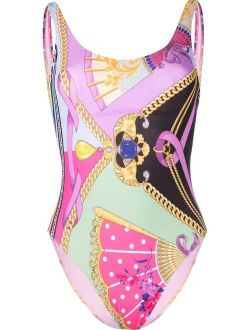 baroque pattern-print swimsuit