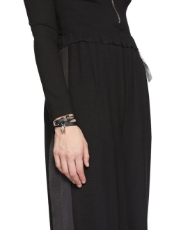 Black & Gold Double Wrap Skull Bracelet