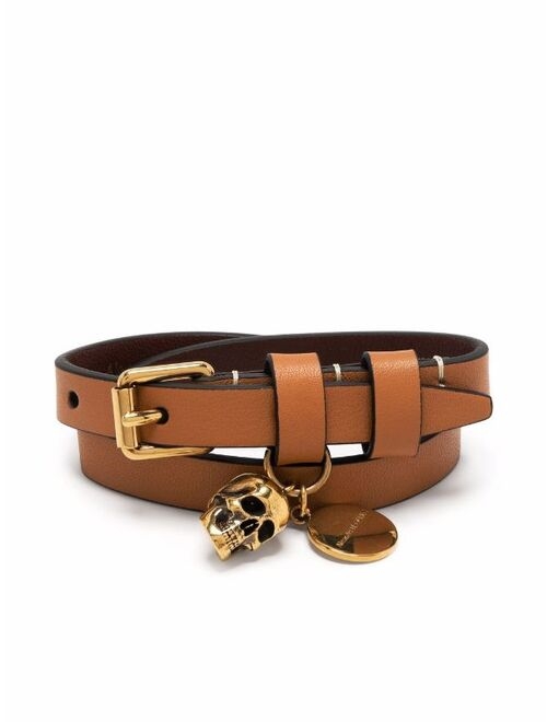 Alexander McQueen skull double wrap bracelet