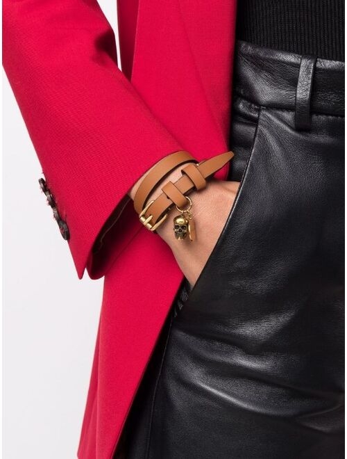 Alexander McQueen skull double wrap bracelet