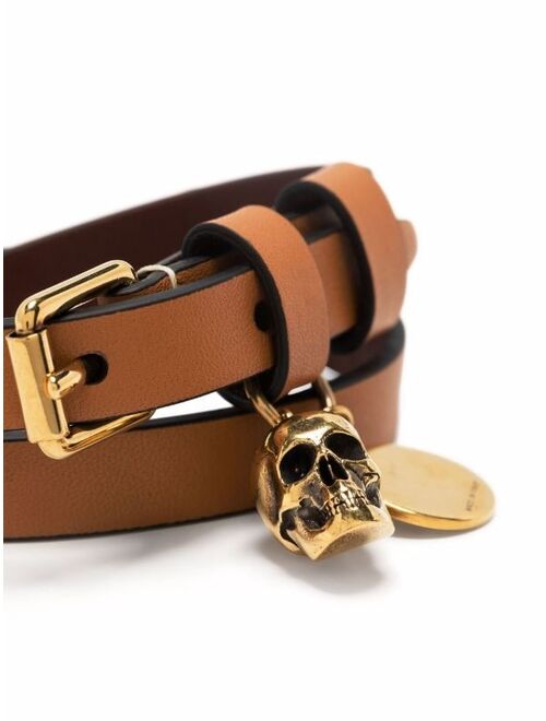 Alexander McQueen skull double wrap bracelet