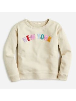 Girls' New York graphic sweatshirt