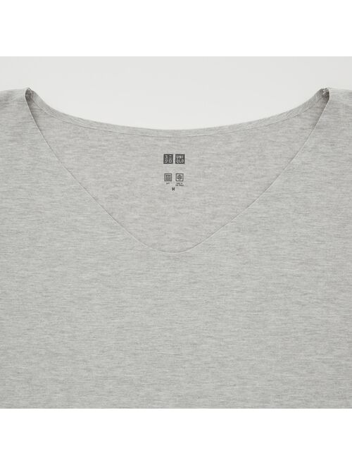 Uniqlo AIRism Seamless V-Neck Long T-Shirt
