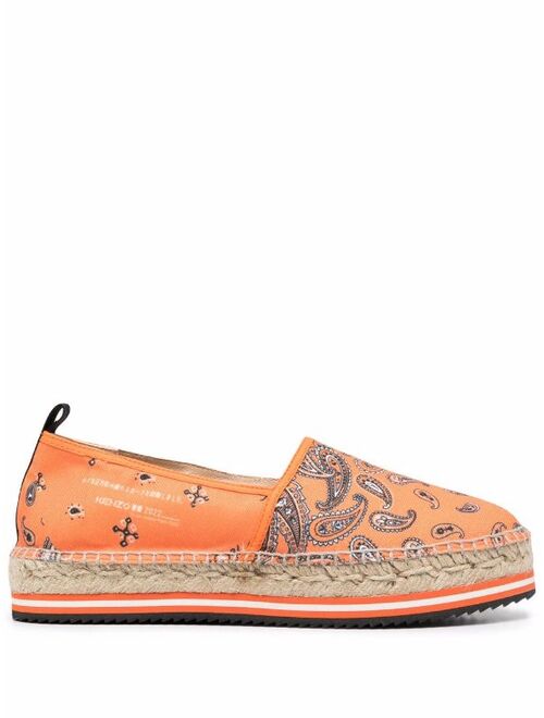 Kenzo Bandana print platform espadrilles