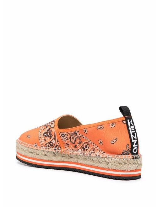 Kenzo Bandana print platform espadrilles