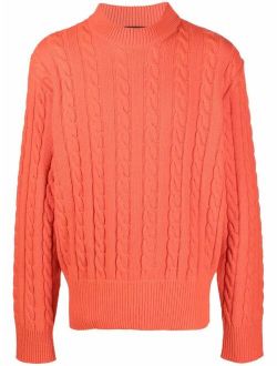 A BETTER MISTAKE cable-knit wool-blend jumper