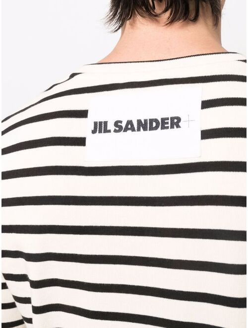 Jil Sander ribbed stripe-pattern knit jumper