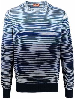 Missoni intarsia stripe-knit crew-neck jumper