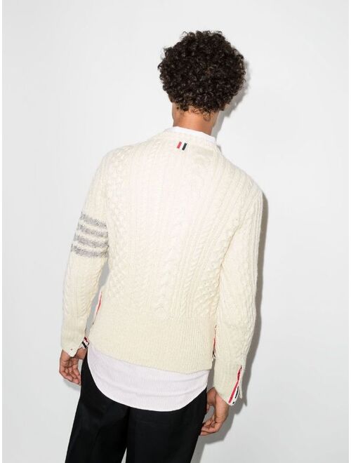 Thom Browne 4-Bar cable-knit jumper