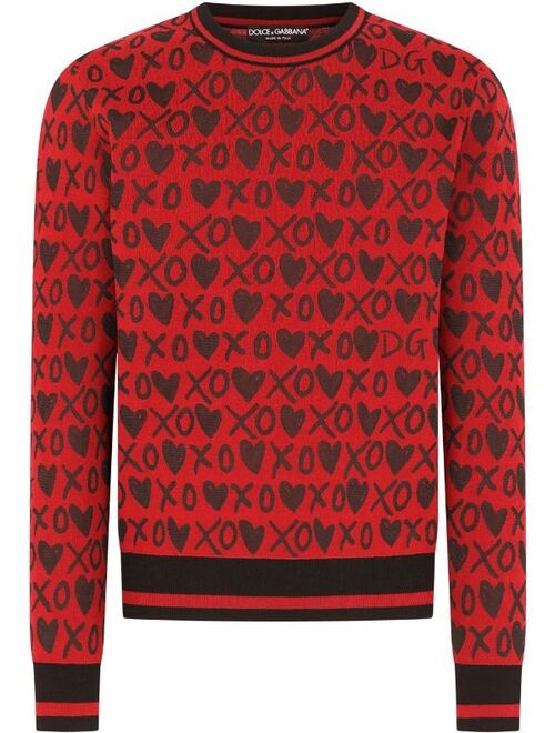 Dolce & Gabbana heart-print jumper