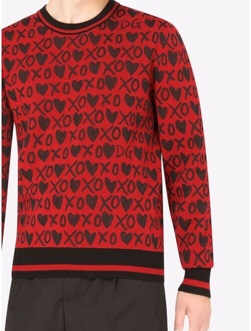 Dolce & Gabbana heart-print jumper