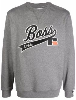 BOSS logo-embroidered long-sleeve sweatshirt