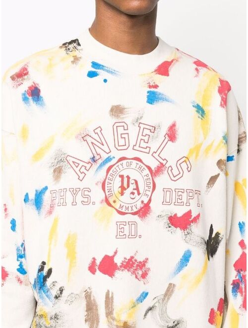 Palm Angels painted college sweatshirt