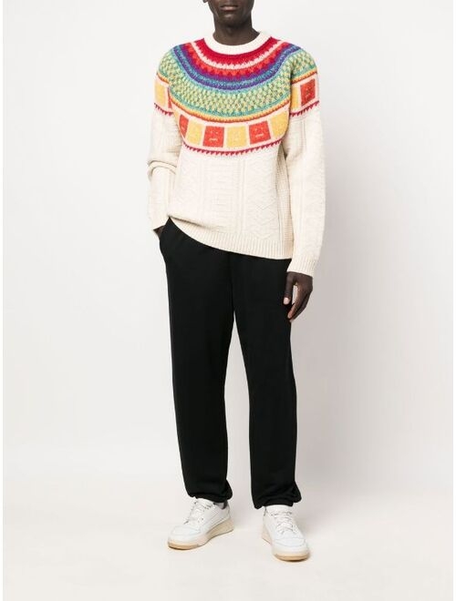 Acne Studios pattern-embroidered wool jumper