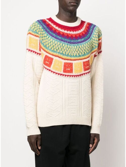 Acne Studios pattern-embroidered wool jumper