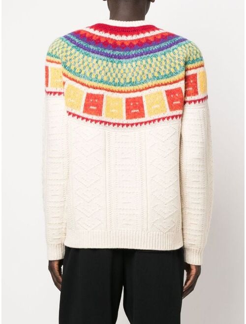 Acne Studios pattern-embroidered wool jumper