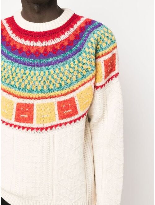 Acne Studios pattern-embroidered wool jumper