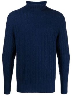 N.Peal cable-knit rollneck sweater
