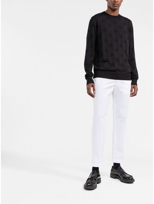 Dolce & Gabbana DG-print silk jumper