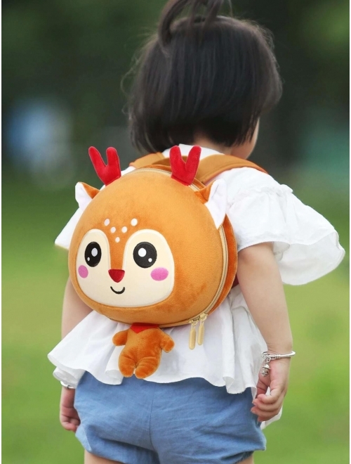 Kids happy Animal Backpack Leash for Toddlers,Baby Harness Backpack for Kids,Child Backpack Walking Leash,Plush Backpack Harness,Cute Backpack Leash,Toddler Tether Backpa