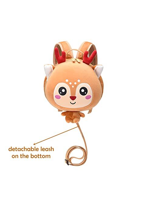 Kids happy Animal Backpack Leash for Toddlers,Baby Harness Backpack for Kids,Child Backpack Walking Leash,Plush Backpack Harness,Cute Backpack Leash,Toddler Tether Backpa