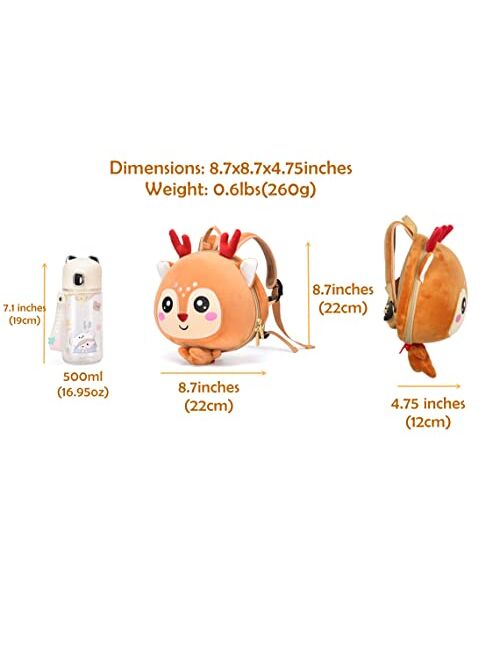 Kids happy Animal Backpack Leash for Toddlers,Baby Harness Backpack for Kids,Child Backpack Walking Leash,Plush Backpack Harness,Cute Backpack Leash,Toddler Tether Backpa