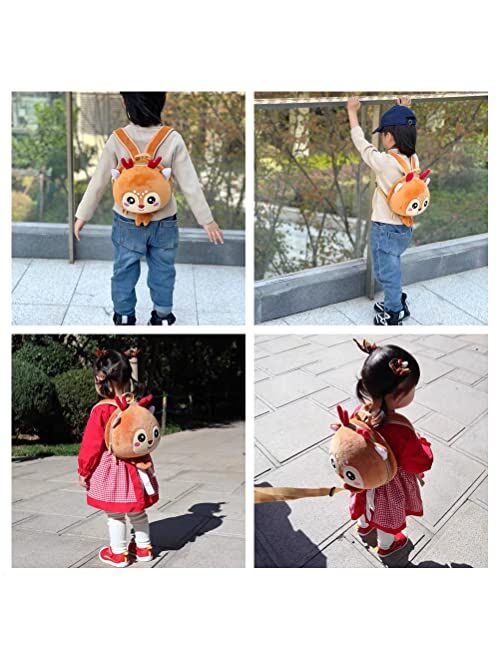 Kids happy Animal Backpack Leash for Toddlers,Baby Harness Backpack for Kids,Child Backpack Walking Leash,Plush Backpack Harness,Cute Backpack Leash,Toddler Tether Backpa