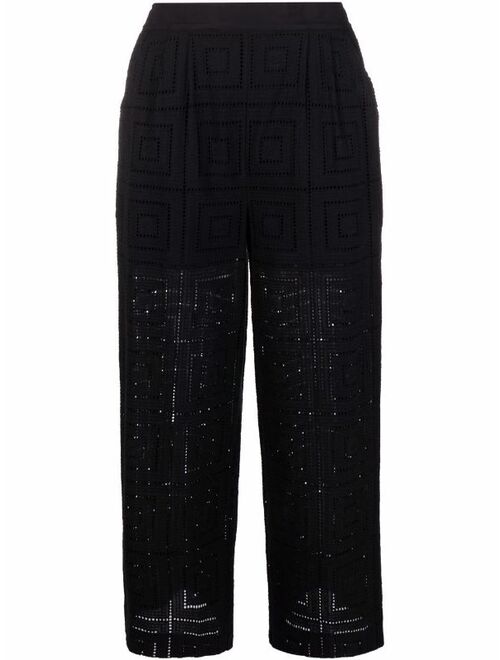 Karl Lagerfeld broderie anglaise culottes