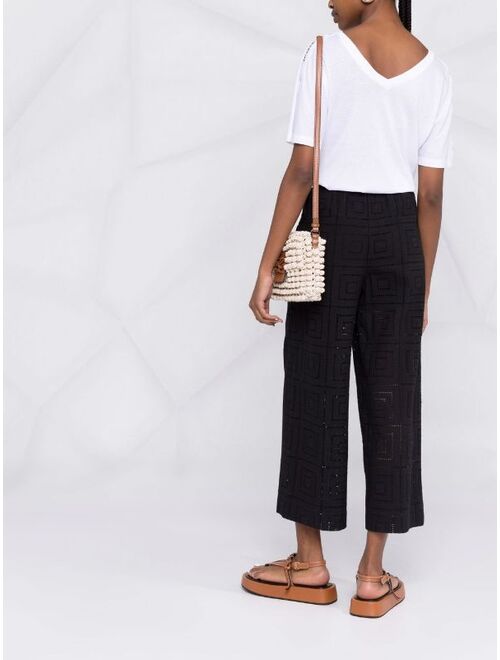 Karl Lagerfeld broderie anglaise culottes