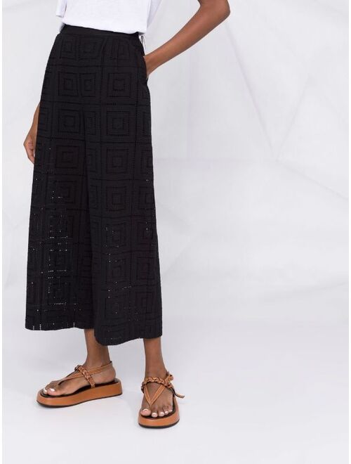 Karl Lagerfeld broderie anglaise culottes