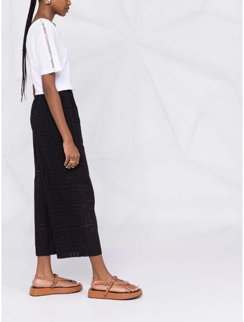 Karl Lagerfeld broderie anglaise culottes