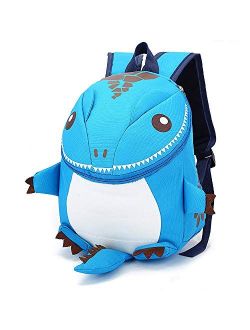 HANZE Dinosaur Backpack Toddler Kids Child Cute Fashion Waterproof 3D Cartoon Bag for Boys and Girls Toddlers, Blue