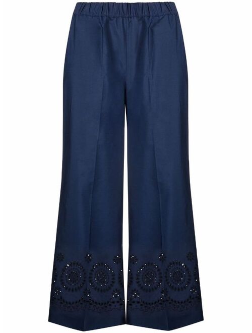 P.A.R.O.S.H. broderie anglaise cropped trousers