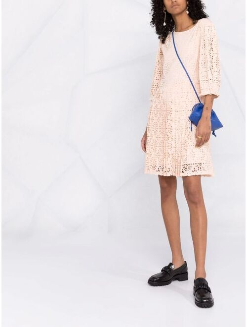 See by Chloe perforated floral pattern dress