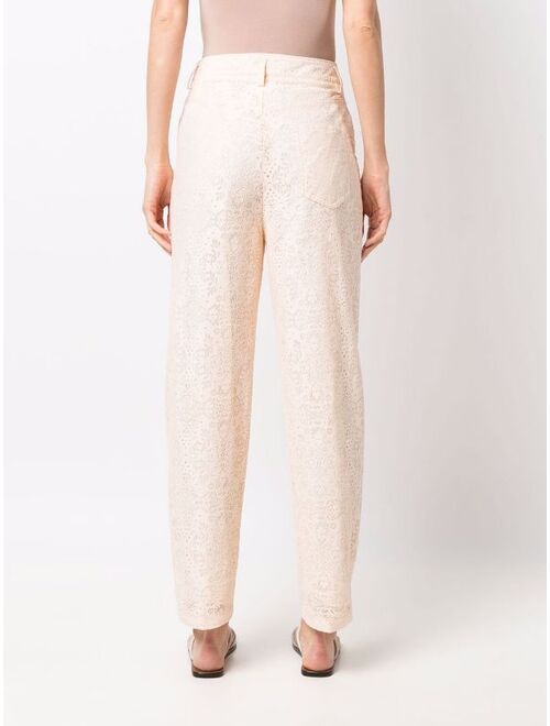 Forte Forte broderie anglaise straight-leg trousers