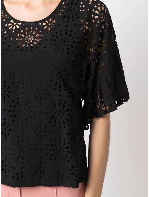 See by Chloe broderie-anglaise top