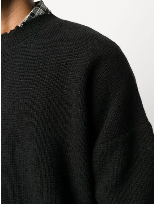 UNRAVEL PROJECT distressed-edge ribbed jumper