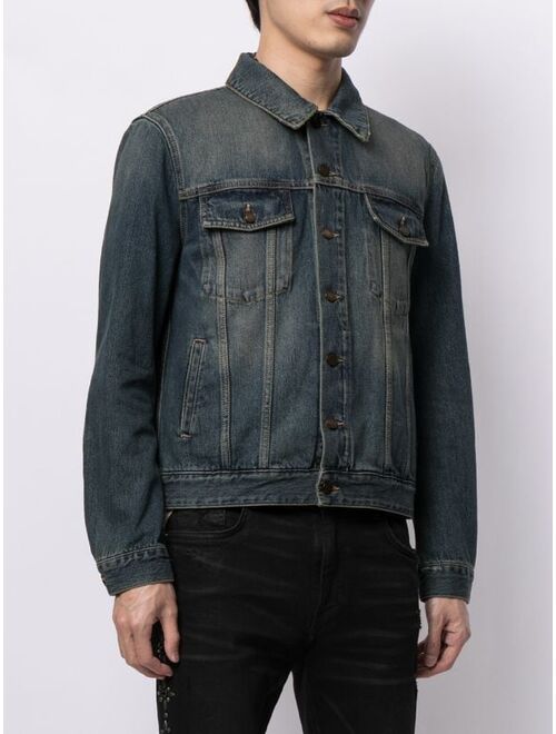 Yves Saint Laurent Saint Laurent faded-effect denim jacket