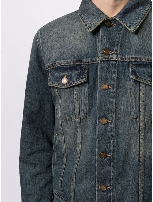 Yves Saint Laurent Saint Laurent faded-effect denim jacket