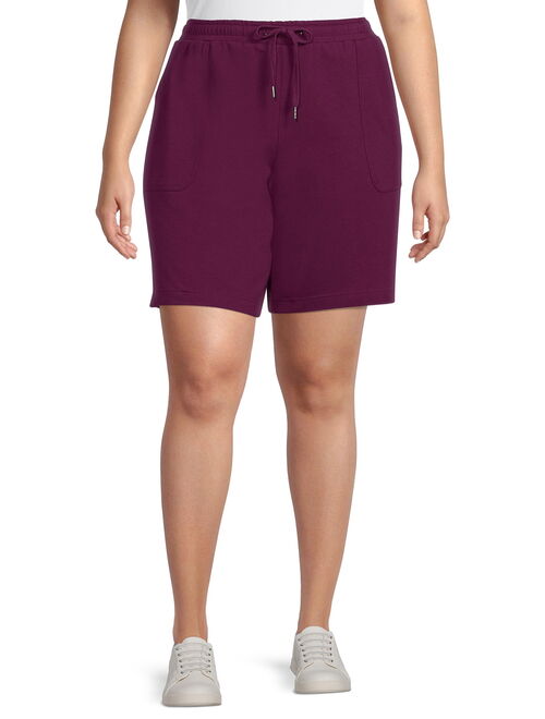 Terra & Sky Women's Plus Size Knit Bermuda Short