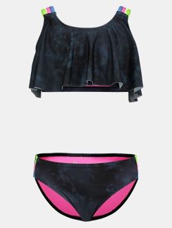 Girls' UA Tie-Dye Flutter Top 2-Piece Bikini Set