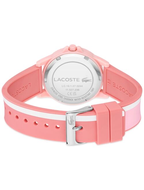 Lacoste Kid's Rider Pink Silicone Strap Watch 36mm
