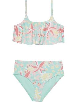 Kids Holiday Flower Flutter Swimsuit Set (Toddler/Little Kids/Big Kids)