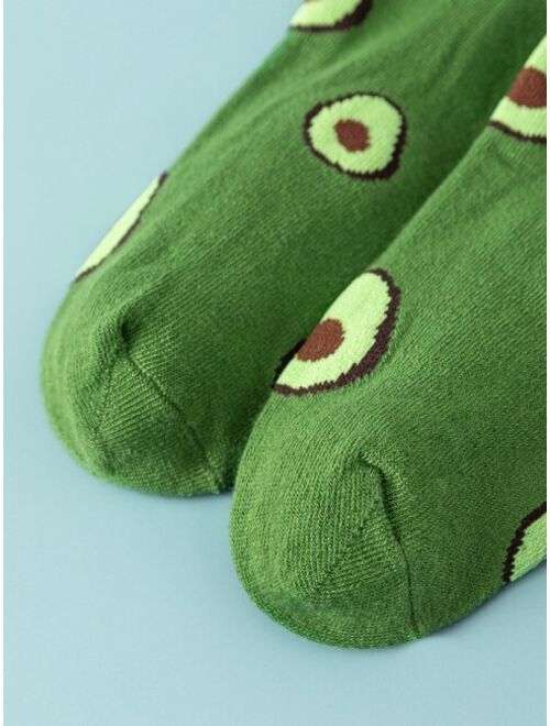 Shein 5pairs Men Fruit Print Ankle Socks