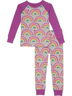 Kids Rainbow Dreams Organic Cotton Raglan PJ Set (Toddler/Little Kids/Big Kids)