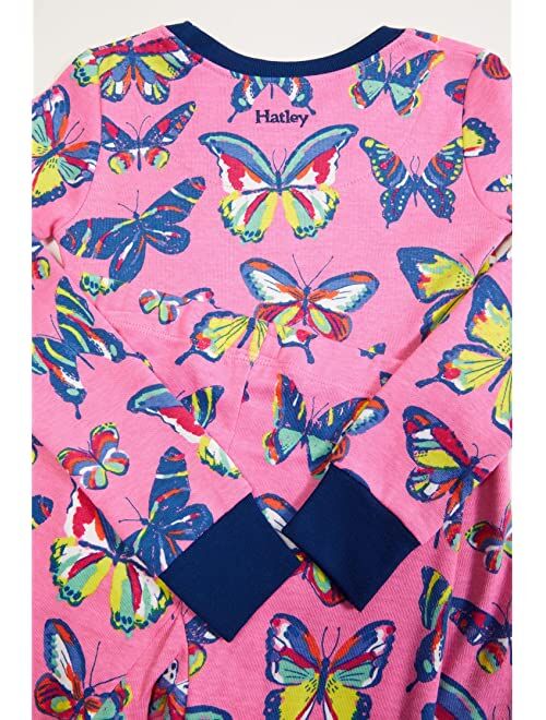 Hatley Kids Vibrant Butterflies Organic Cotton PJ Set (Toddler/Little Kids/Big Kids)