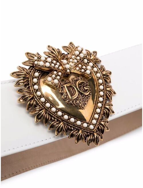 Dolce & Gabbana heart logo plaque belt
