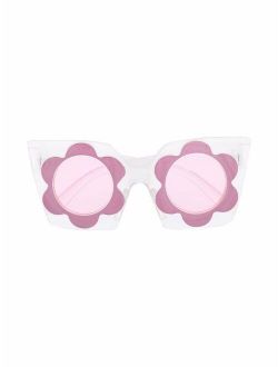 floral-print cat-eye sunglasses