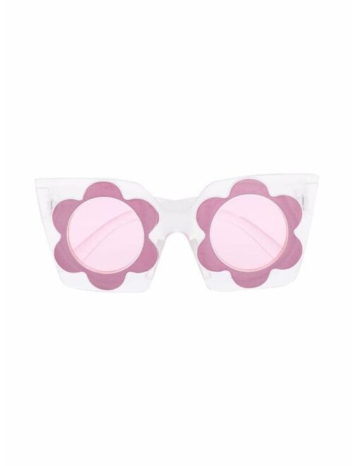 Monnalisa floral-print cat-eye sunglasses